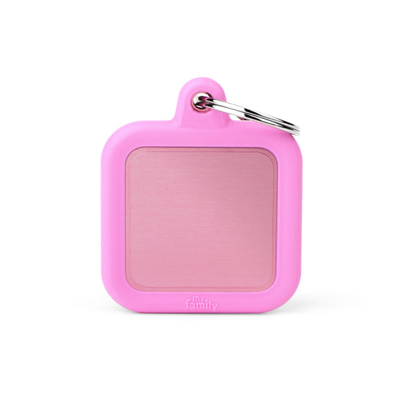 My Family Hush Tag Square Pink