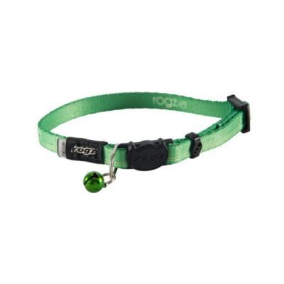 Kiddycat Safeloc Collar Lime Paws 8mm