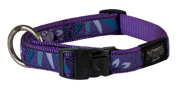 Rogz Fancy Dress Collar Purple Forest Lge
