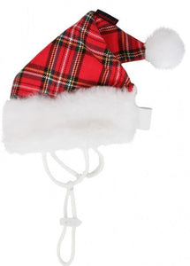 Santa Hat Check Red Med