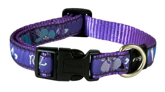 Rogz Fancy Dress Collar Purple Forest SML