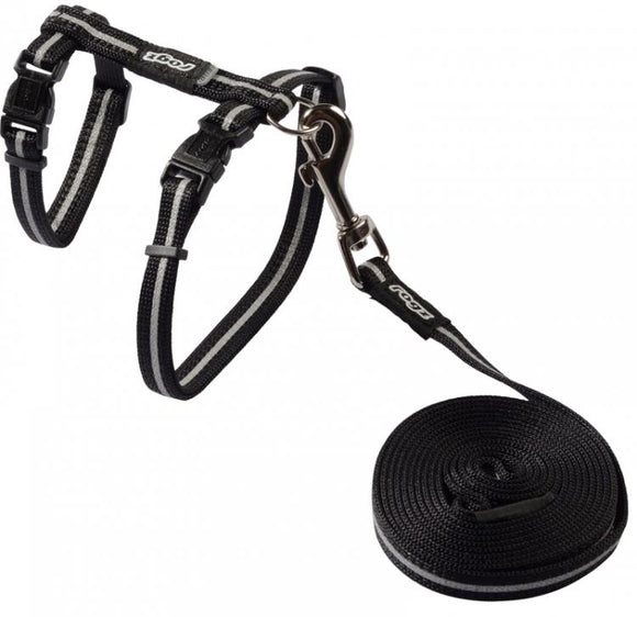 Alleycat Harness & Lead Set Black 8mm