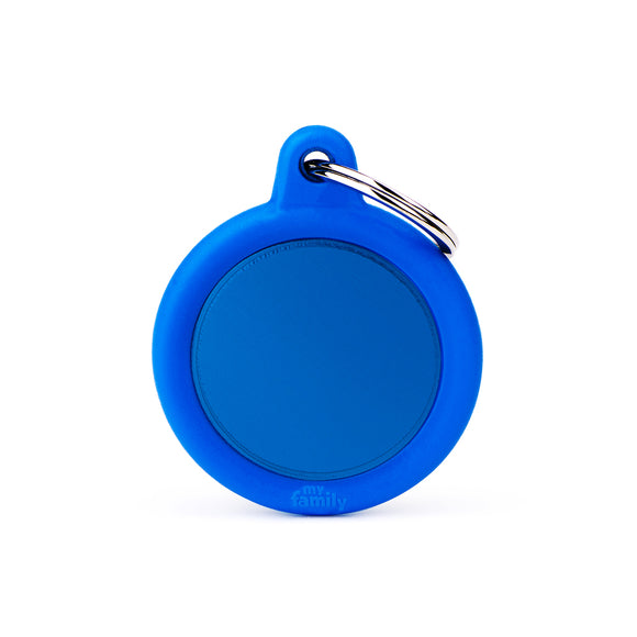 My Family Hush Tag Circle Blue