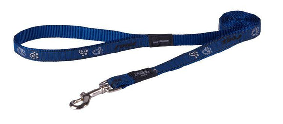 Rogz Fancy Dress Lead Navy Paws Lge