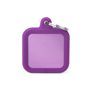 My Family Hush Tag Square Purple
