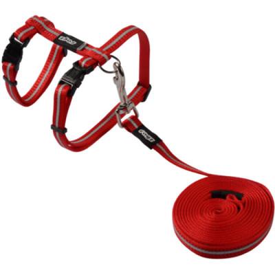 Alleycat Harness & Lead Set Red 11mm