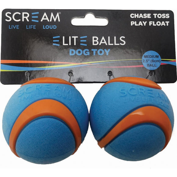 Scream ELITE BALL  Blue & Orange 2pk - Medium 6.5cm