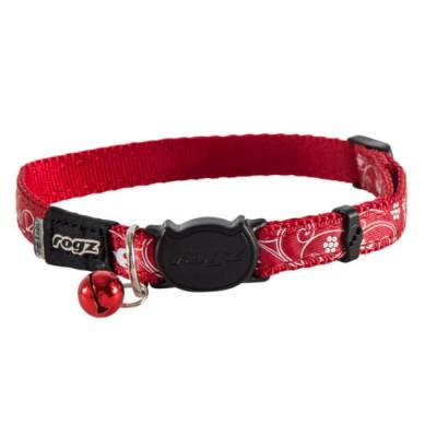 Silkycat Safeloc Collar Red Filigre 11mm