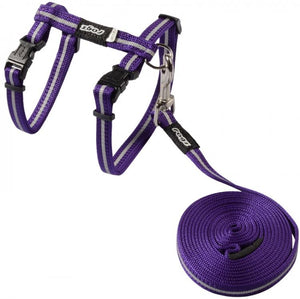 Alleycat Harness & Lead Set Purple 8mm