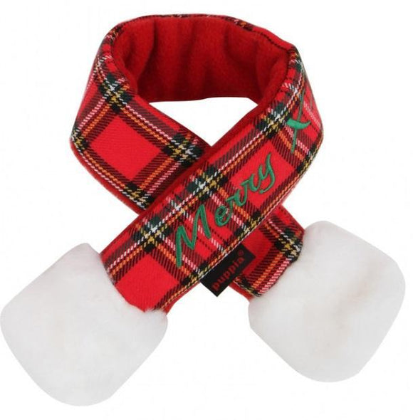 Santa Scarf Checkered Red Xlge