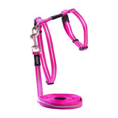 Alleycat Harness & Lead Set Pink 8mm