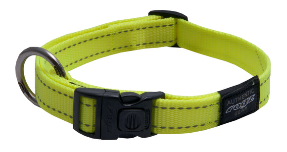 Rogz Classic Collar Dayglow Yellow Lge