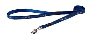 Rogz Fancy Dress Lead Navy Paws SML