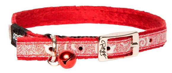 Sparklecat Pin Buckle Collar Red 8mm