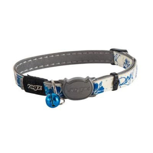 Glowcat Safeloc Collar Blue Floral 8mm