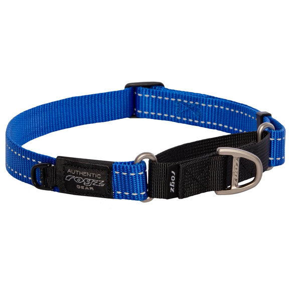 Rogz Control Collar Web Blue Lge