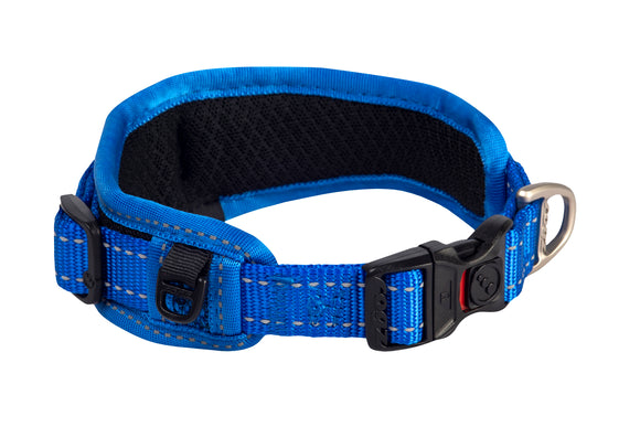 Rogz Classic Collar Padded Blue Med /Large